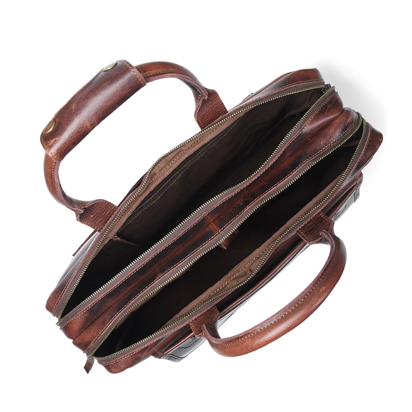 Buffalo leather pilot bag by Classy Leather Bags, a stylish briefcase with sturdy handles and sleek design.