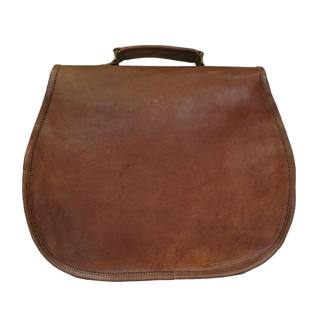 Classy Leather Bags Sierra Satchel crossbody bag with 11-inch design, featuring smooth leather and adjustable strap.