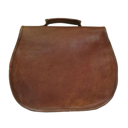 Classy Leather Bags Sierra Satchel crossbody bag with 11-inch design, featuring smooth leather and adjustable strap.