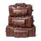 Upgraded Traveler Weekender Duffel Bag by Classy Leather Bags in black with sturdy handles and spacious interior for travel.