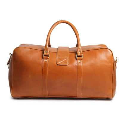 Port Blair Leather Duffle Travel Bag by Classy Leather Bags, stylish brown leather duffel bag with sturdy handles and spacious interior.