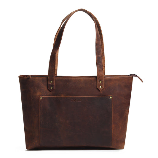 Large Rachel leather tote bag by Classy Leather Bags, showcasing spacious design and durable leather material.