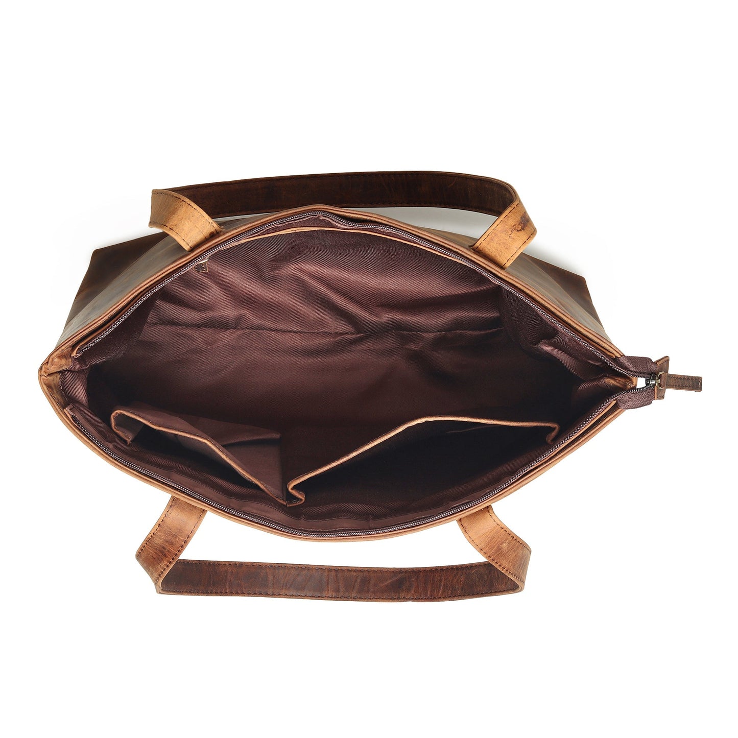 Rachel large leather tote handbag by Classy Leather Bags, spacious brown leather purse with sturdy handles and sleek design.