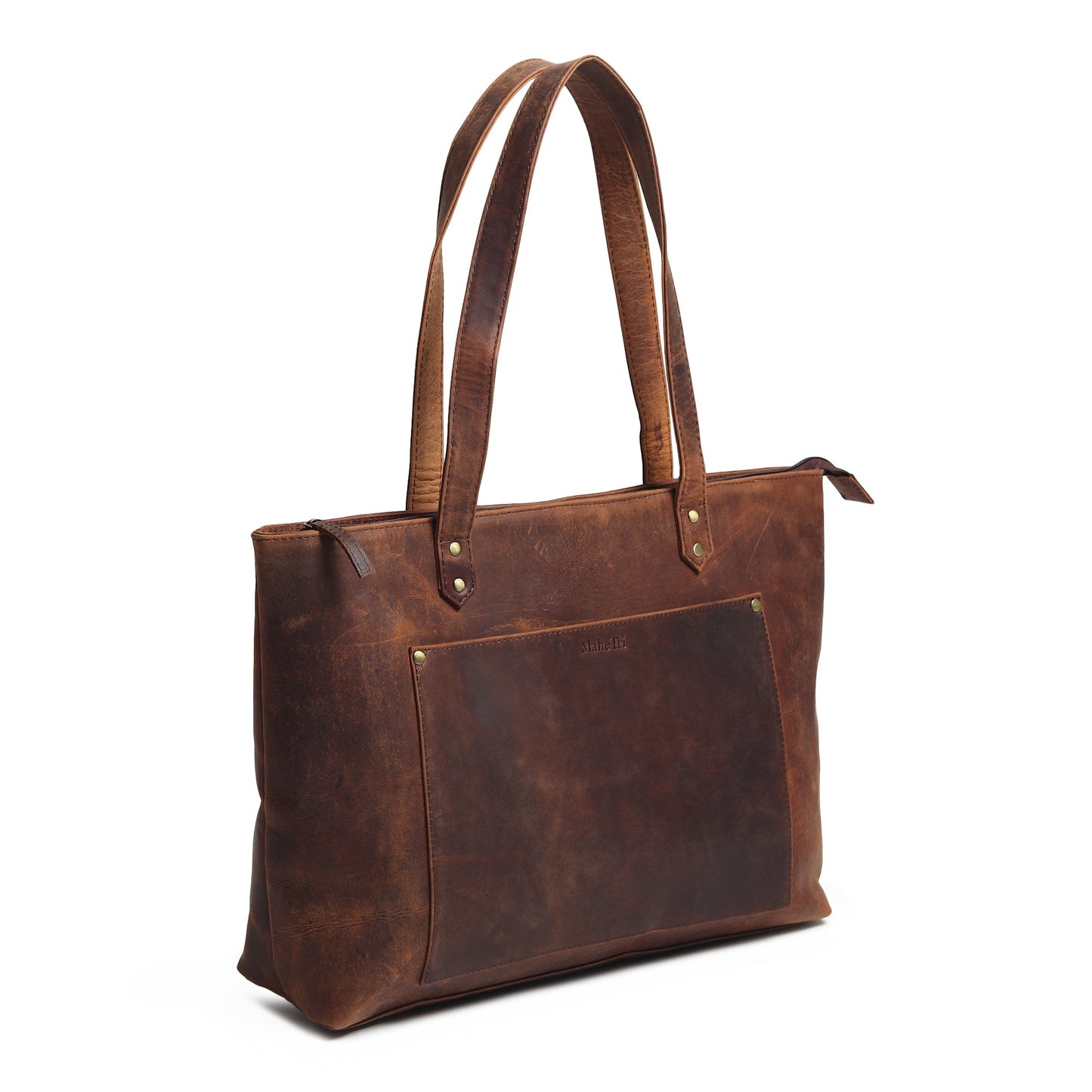 Large Rachel leather tote handbag by Classy Leather Bags, showing its spacious design and sleek leather exterior.