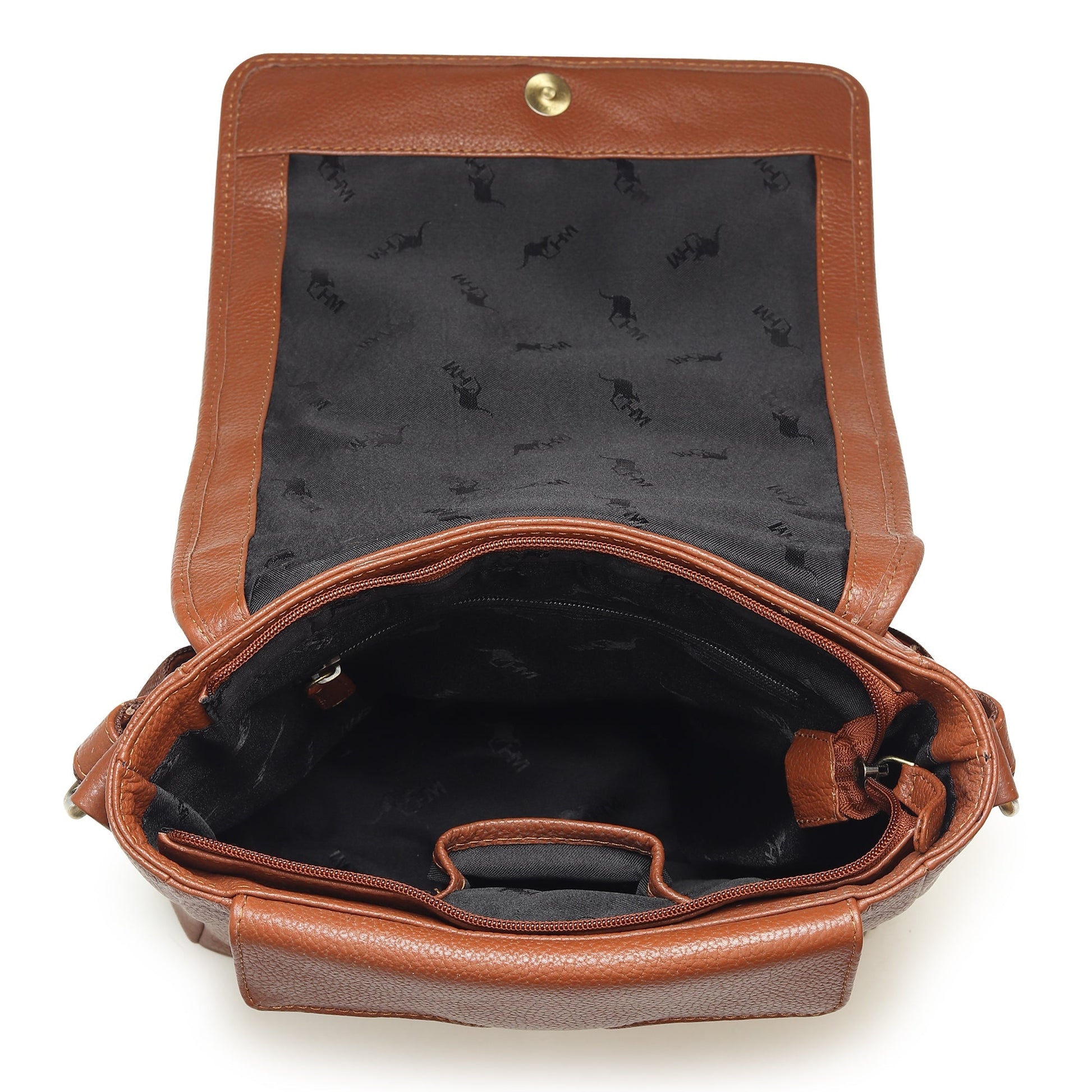 Classy Leather Bags leather crossbody messenger bag for travel and work, with adjustable strap and sleek design.