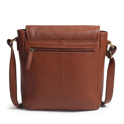 Classy Leather Bags leather crossbody messenger bag for travel and work, featuring a sleek design and adjustable strap.