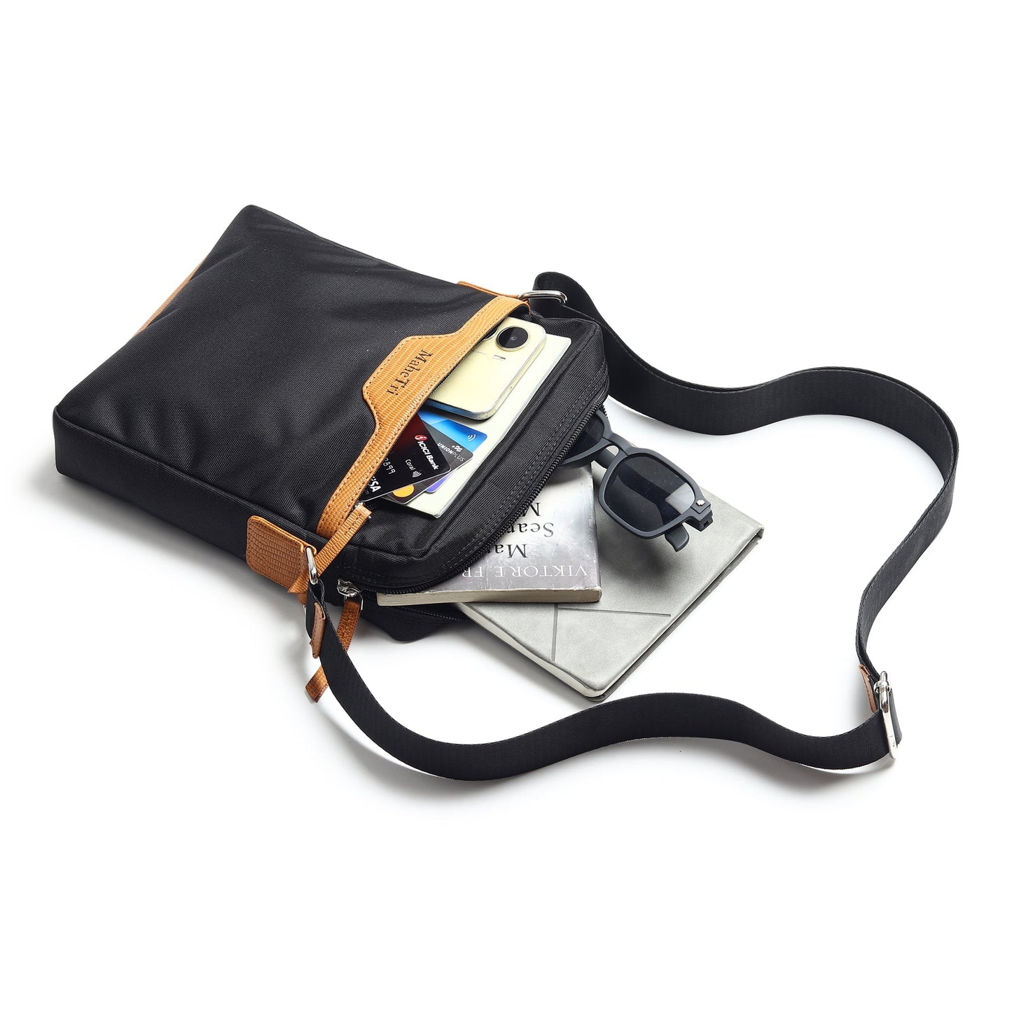 Classy Leather Bags Mark canvas side messenger bag with adjustable strap and multiple compartments for everyday use