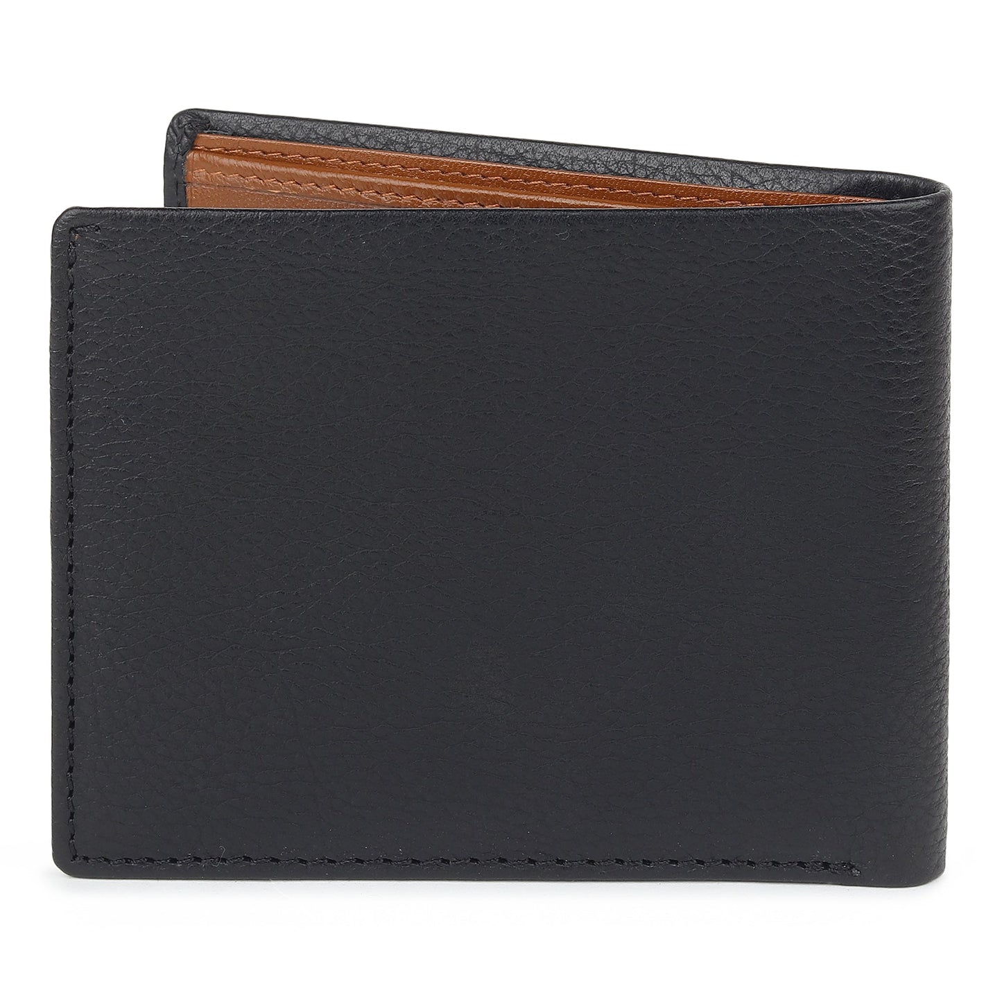 Black minimal contrast wallet from Classy Leather Bags, featuring sleek design and compact leather craftsmanship.