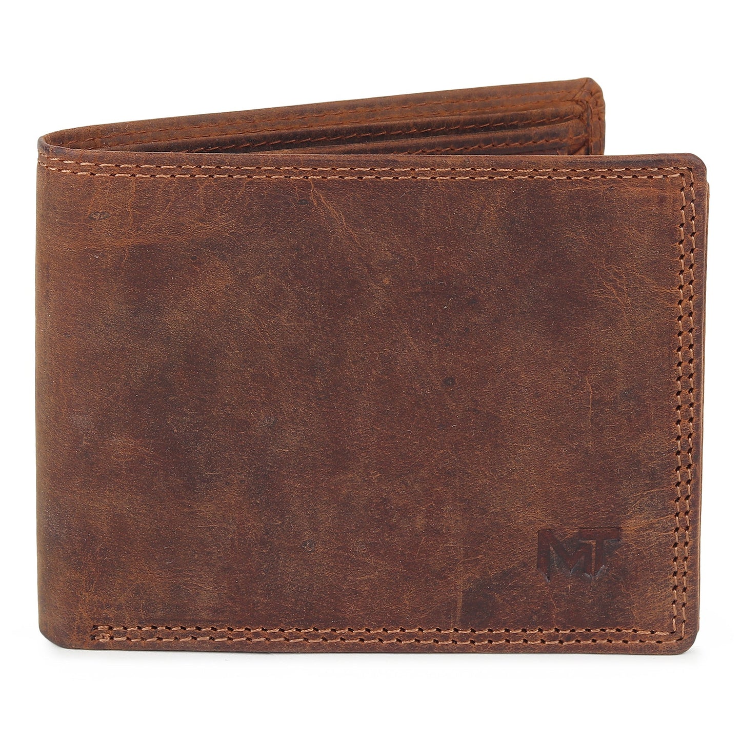 Buffalo Leather Men's Wallet from Classy Leather Bags in hunter color, featuring multiple card slots and a sleek design.