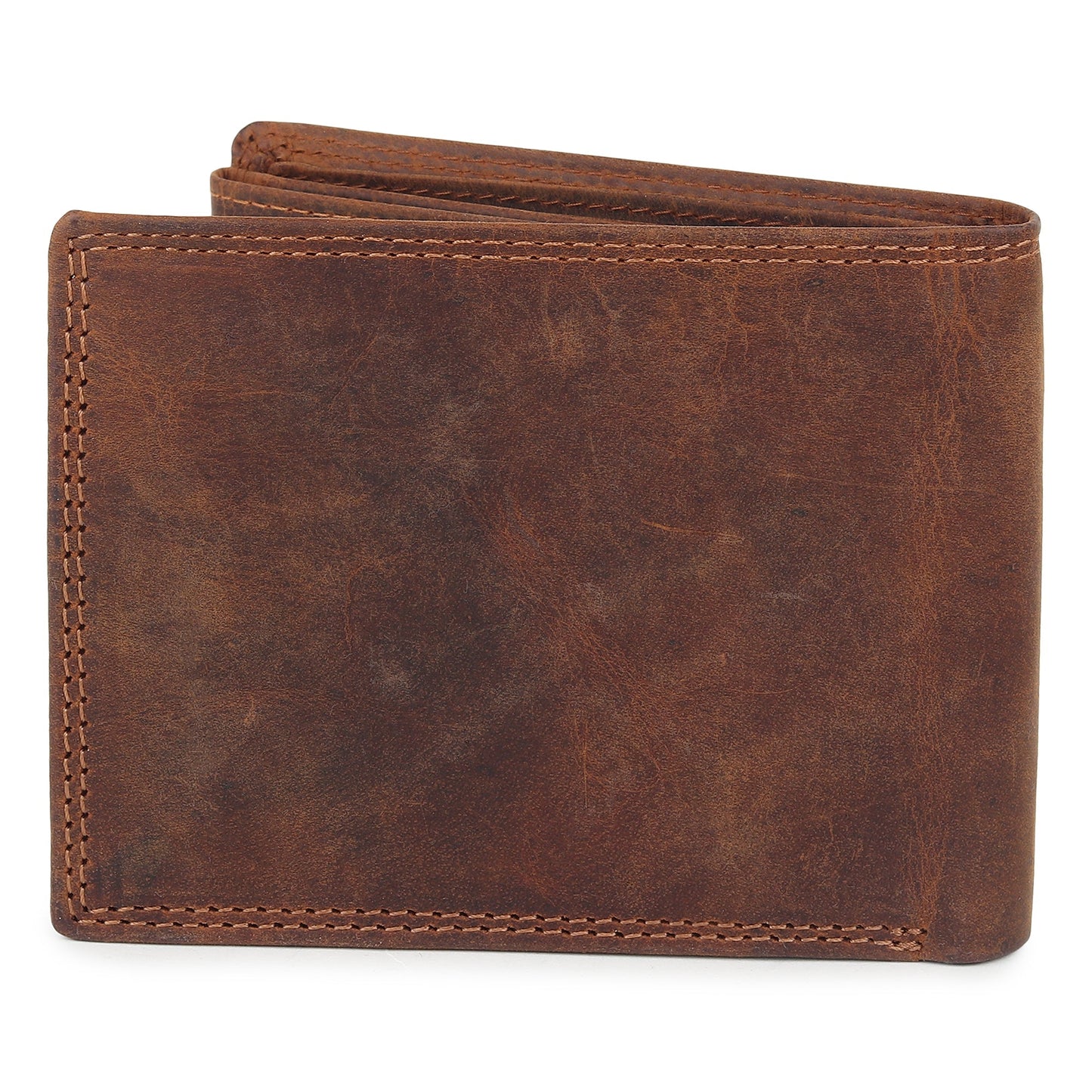 Buffalo leather men's wallet in hunter color from Classy Leather Bags, featuring multiple card slots and a sleek design.