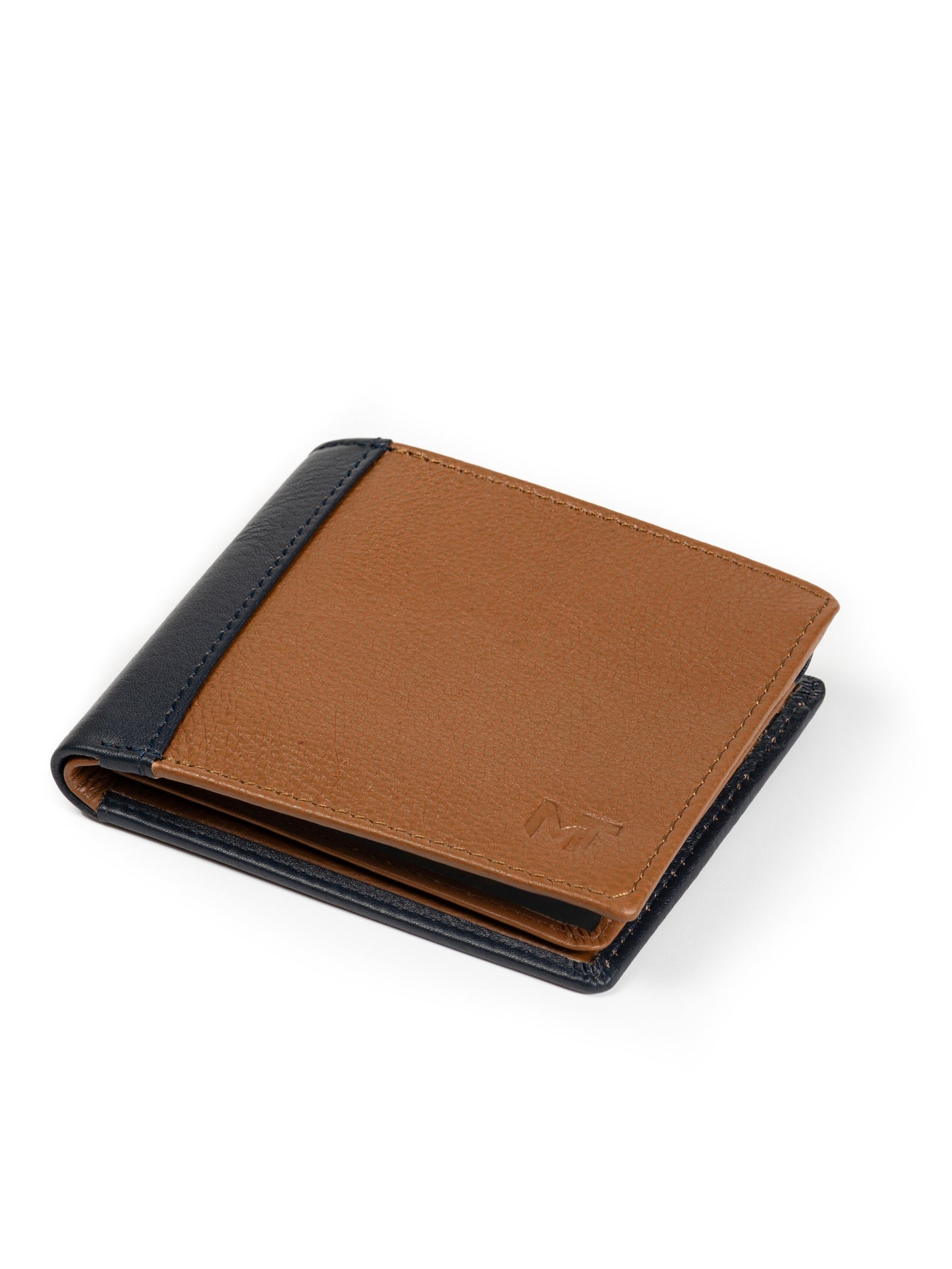 Saxton Bi-Colour Wallet by Classy Leather Bags showing dual-tone leather design and spacious card slots.
