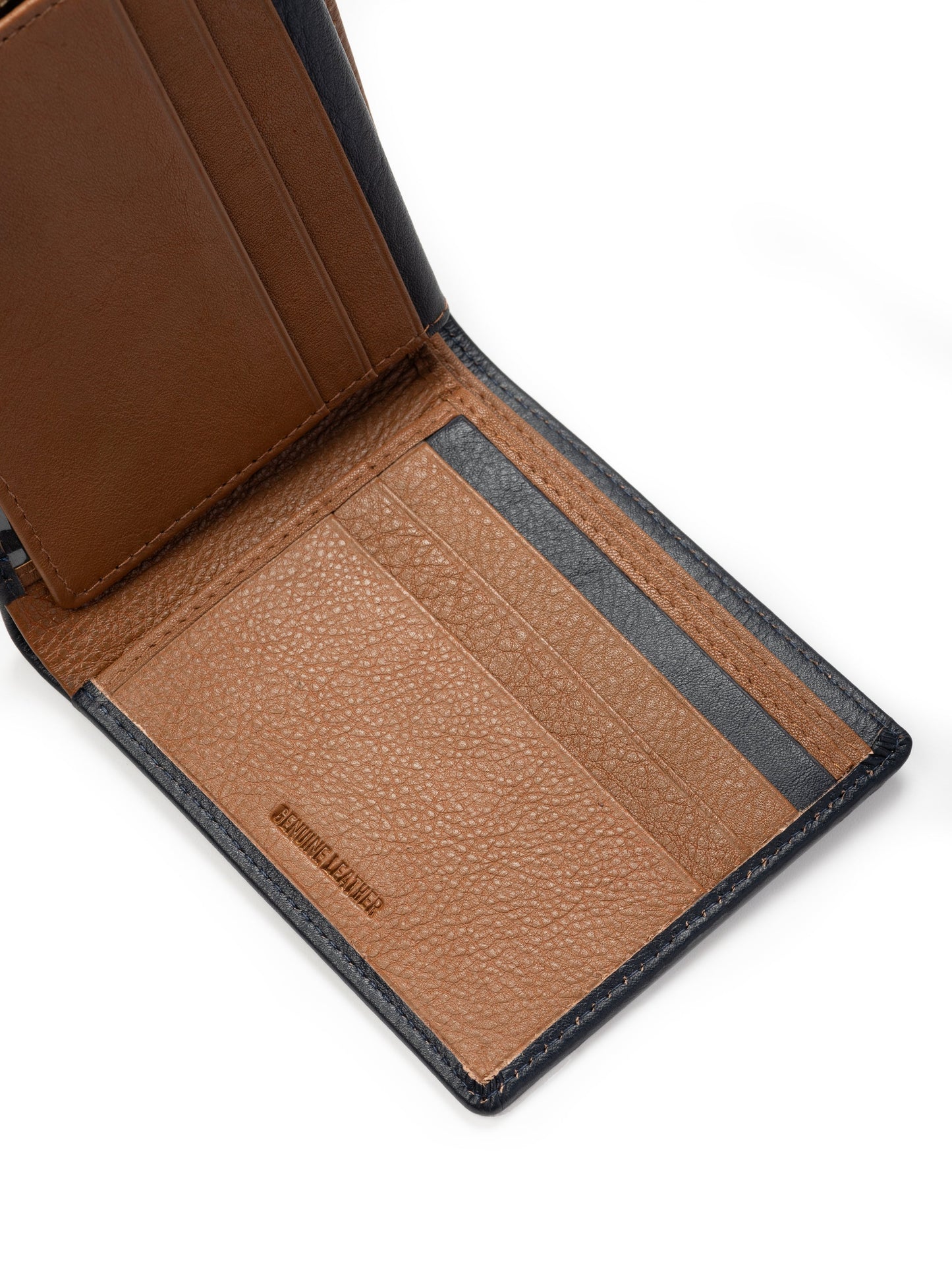 Saxton Bi-Colour Wallet by Classy Leather Bags showing dual-tone leather design with multiple card slots and a sleek finish.