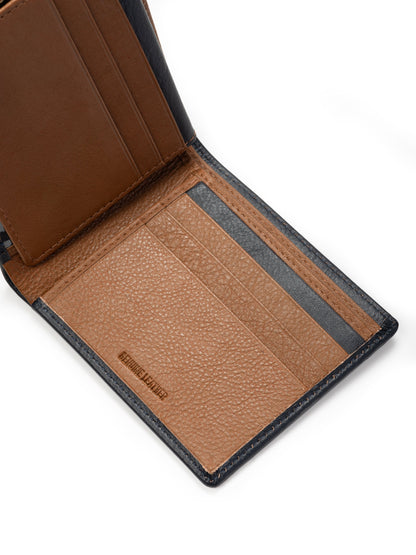 Saxton Bi-Colour Wallet by Classy Leather Bags showing dual-tone leather design with multiple card slots and a sleek finish.