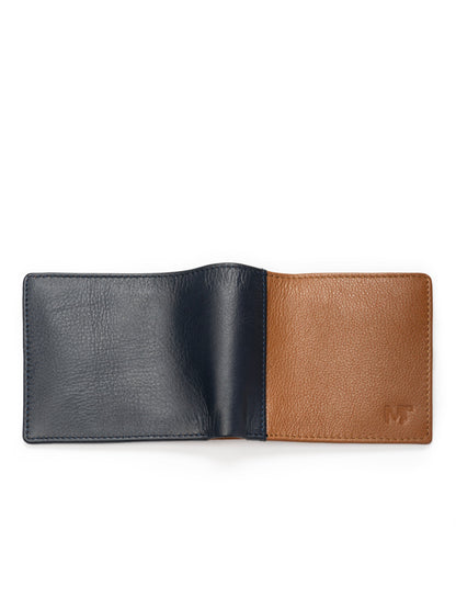 Leather Saxton Bi-Colour Wallet by Classy Leather Bags featuring dual-tone design and multiple card slots.