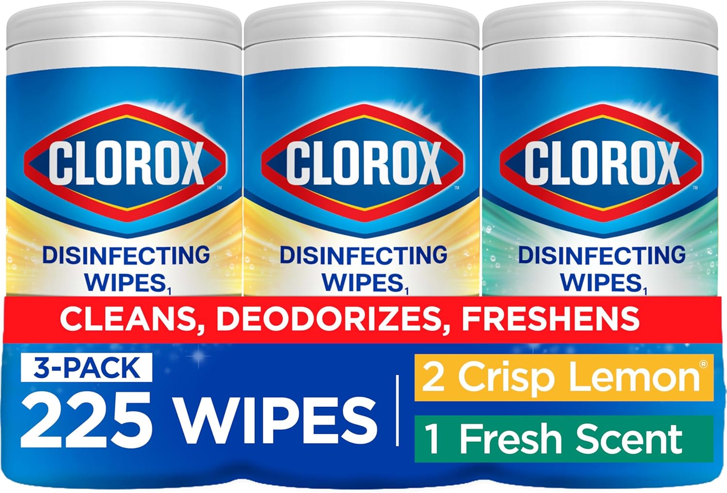 Clorox Disinfecting Cleaning Wipes Variety Pack, 75 Count Each, Pack of 3 (Package May Vary) - BACKUPMYFILESNOW