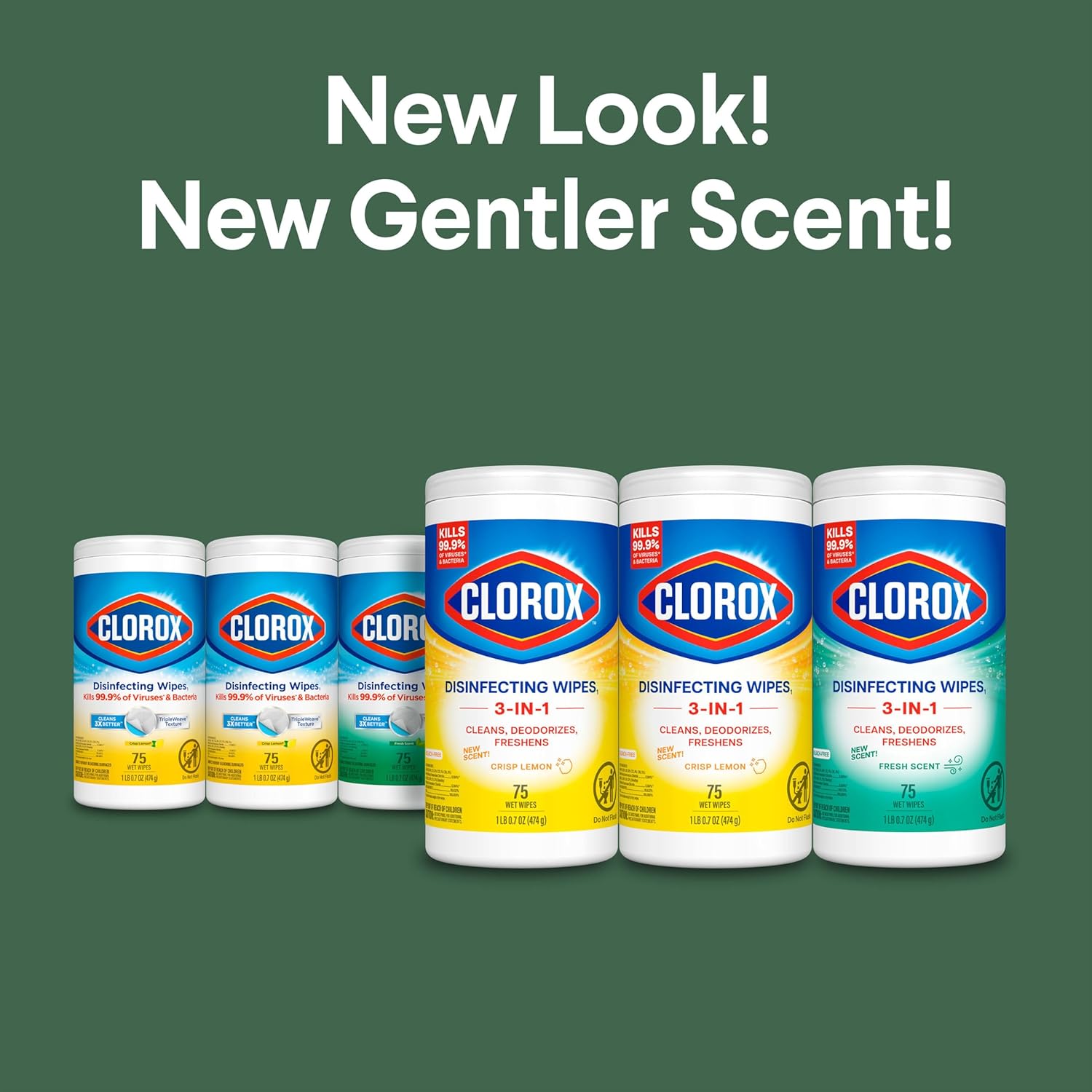 Clorox Disinfecting Cleaning Wipes Variety Pack, 75 Count Each, Pack of 3 (Package May Vary) - BACKUPMYFILESNOW