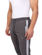 Close-up of SCR Sportswear Infinite Flex Tall Fit men's joggers sweatpants showing fabric texture and waistband detail.