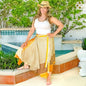 Boho reclaimed sari wrap skirt by Darn Good Yarn, featuring cool-tones fabric, flowing maxi design, perfect for casual and bohemian style.
