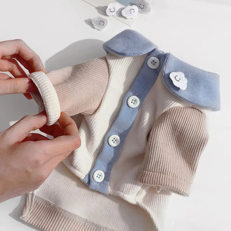 Cloud Ribbed Small Dog Casual Clothing - BACKUPMYFILESNOW