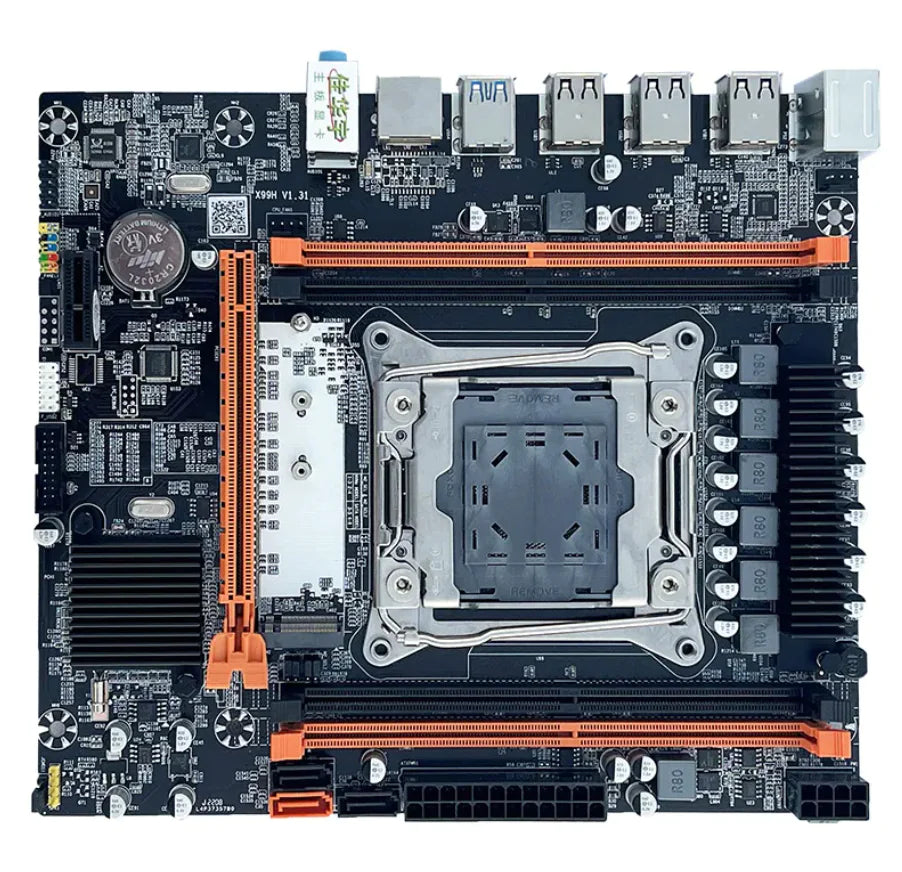 X99 DDR4 M-ATX Computer Motherboard for Server LGA2011-3, B85 Chipset, NVMe/SATA M.2 Slot