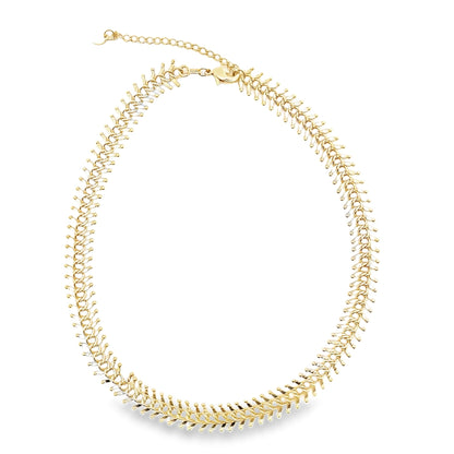 MIA Jewelry Designed Ball Spine Choker featuring a sleek black band with metallic ball accents, stylish and adjustable for a modern look.