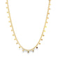18K gold filled round circle charm choker by MIA Jewelry, featuring a sleek circular pendant on a stylish chain.