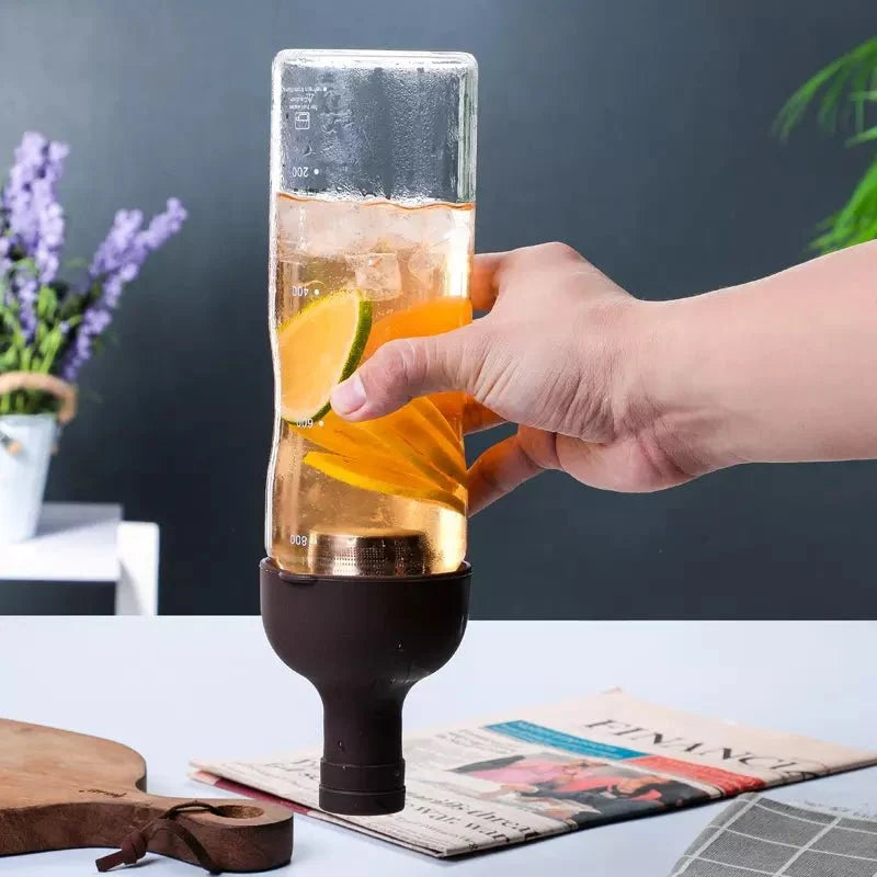 Nepal Tea Cold Brew Infuser Bottle with a sleek glass design for easy brewing of flavored cold teas.