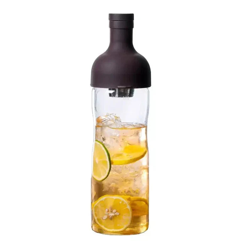 Nepal Tea cold brew infuser bottle with stainless steel infuser for easy homemade iced tea or cold brew coffee.