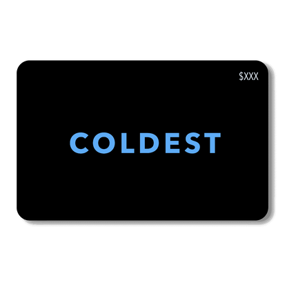 Coldest E-Gift Card featuring sleek design, perfect for gifting Coldest brand products and accessories.