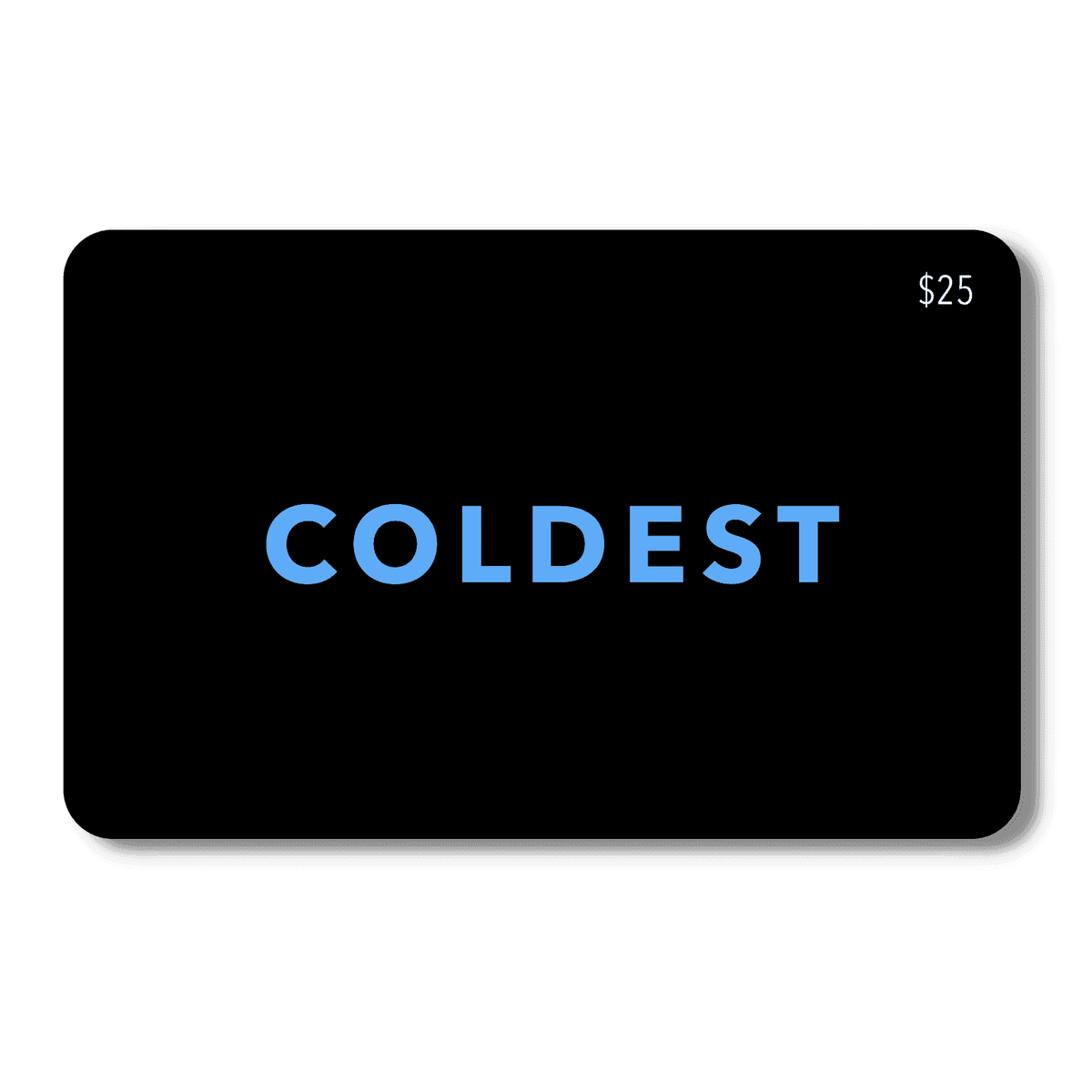 Coldest E-Gift Card from Coldest, featuring a sleek design with the brand logo, ideal for gifting or online use.