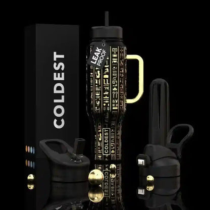 Coldest Legacy 001 The Egyptian vape device with sleek black design and modern shape on a white background.
