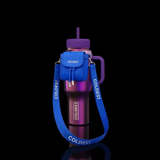 Coldest mini backpack with squeeze holder, key hanger, and mint box in black, compact and functional for everyday use.