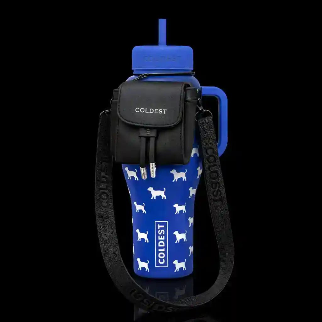 Coldest Mint box with mini black backpack, squeeze holder, and key hanger for organization and on-the-go convenience.