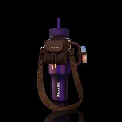 Coldest mini backpack with squeeze holder, key hanger, and mint box in black, perfect for stylish everyday organization.
