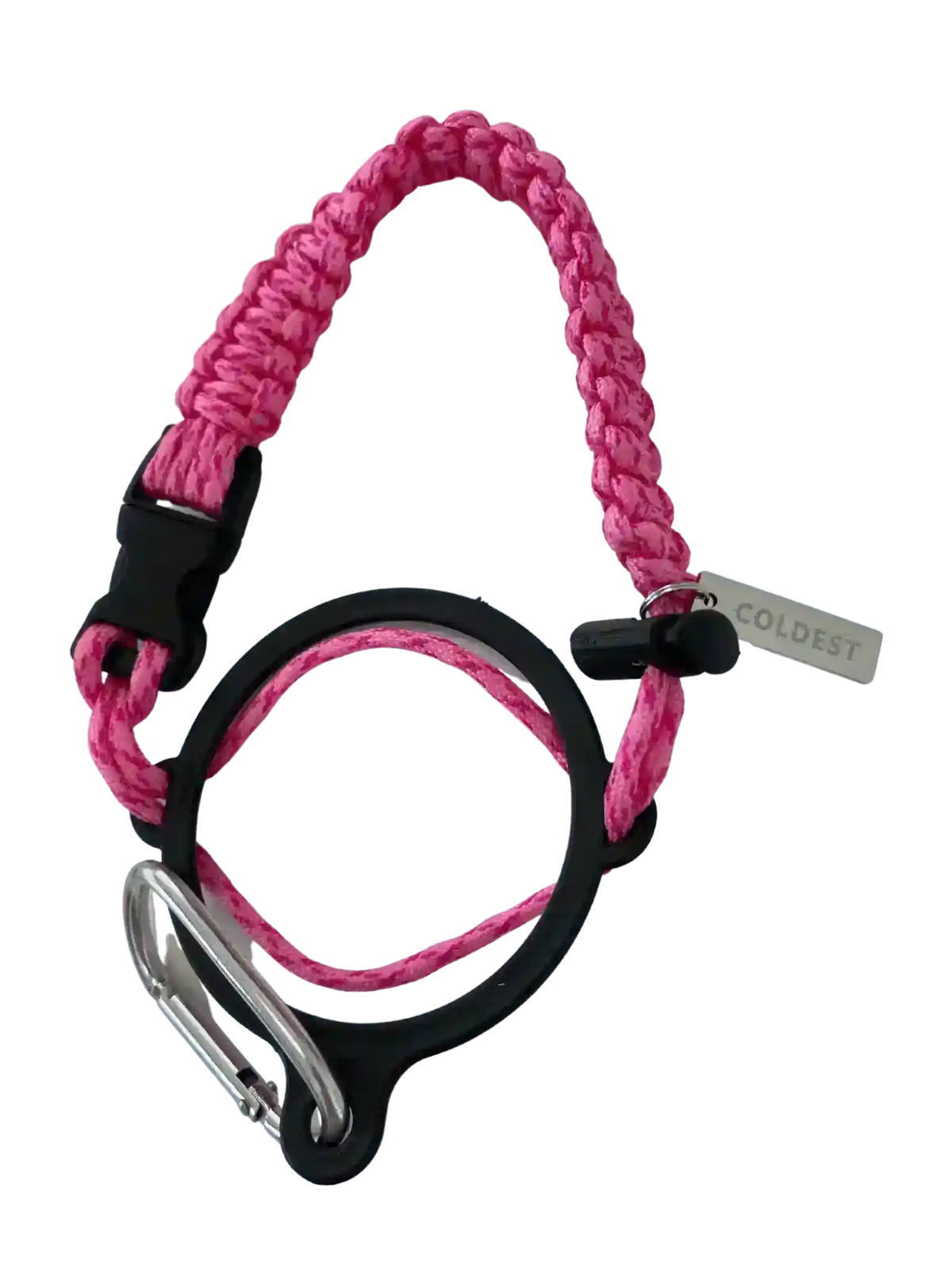 Coldest Paracord Handle accessory with durable black and orange paracord for outdoor gear or tool grips.