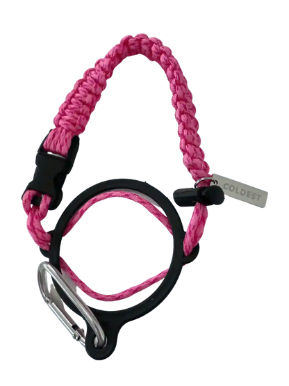 Coldest Paracord Handle accessory with durable black and orange paracord for outdoor gear or tool grips.