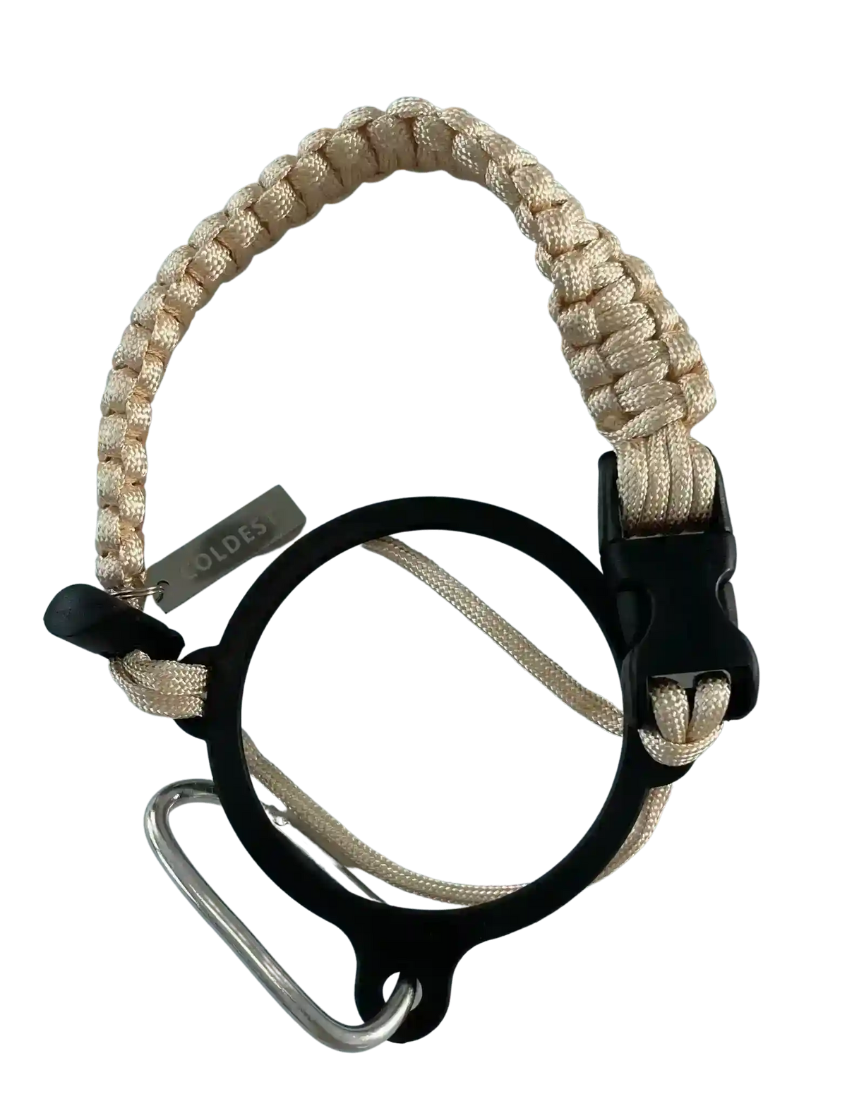 Coldest Paracord Handle accessory with durable black and gray paracord wrapping, designed for comfortable grip and outdoor use