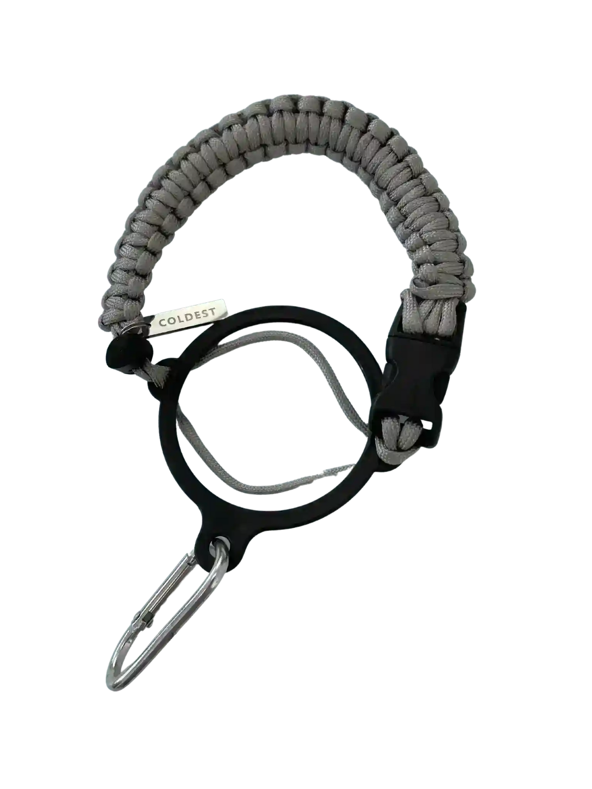 Coldest Paracord Handle accessory with durable black paracord and ergonomic grip for outdoor gear or equipment.
