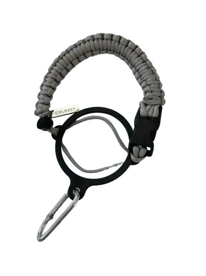 Coldest Paracord Handle accessory with durable black paracord and ergonomic grip for outdoor gear or equipment.