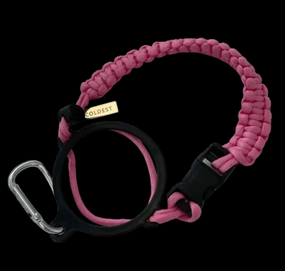 Coldest Paracord Handle accessory with durable black and green paracord, designed for comfortable grip and outdoor use.