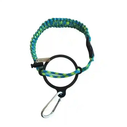 Coldest Paracord Handle accessory with durable black and green paracord, designed for secure grip and outdoor use.