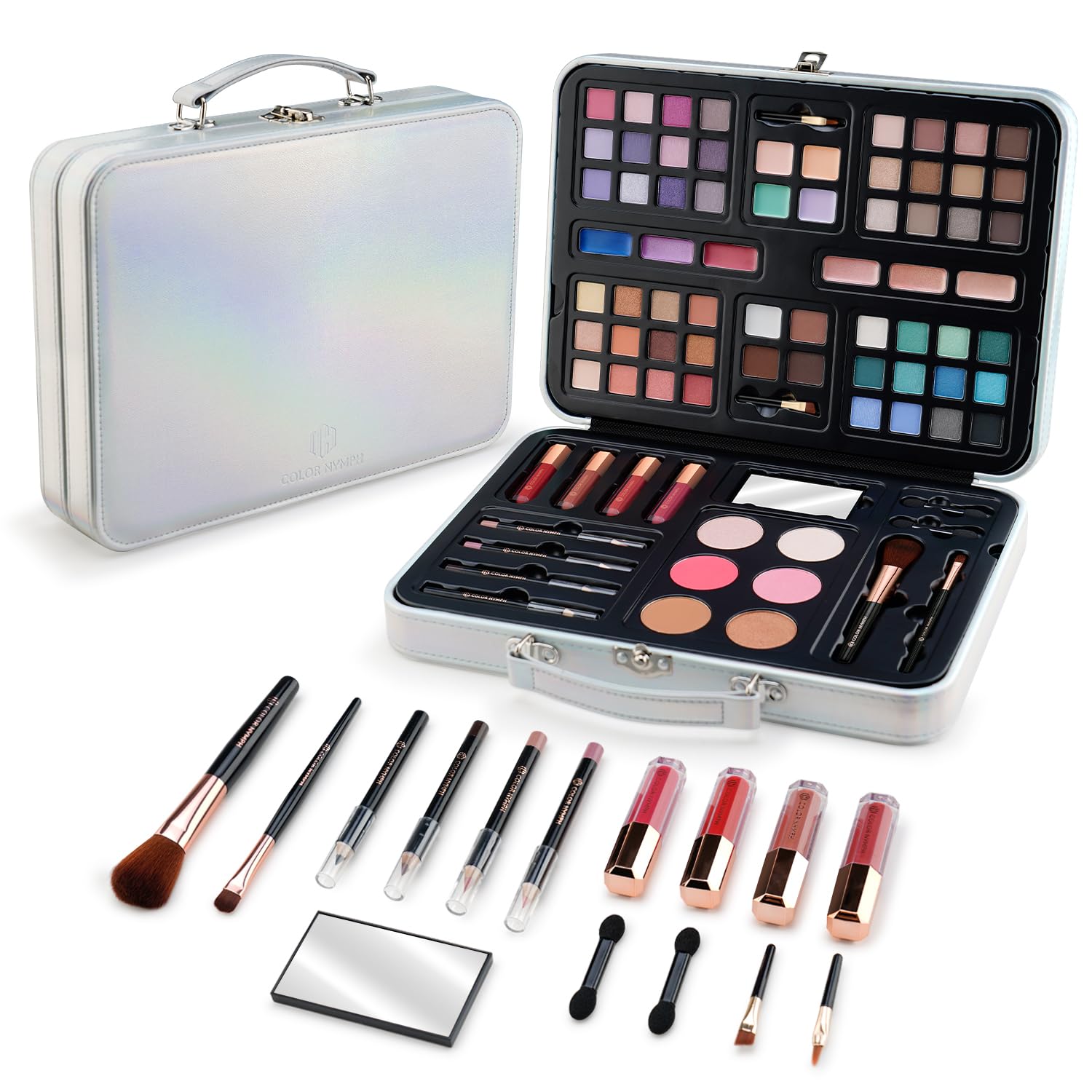 Color Nymph Kids Makeup Sets for Girls Teen Makeup Kits for Beginner Starter with Silver Case Portable Traveling Full Makeup Kit with Everything Cosmetics Makeup Gift Set for Birthday - BACKUPMYFILESNOW