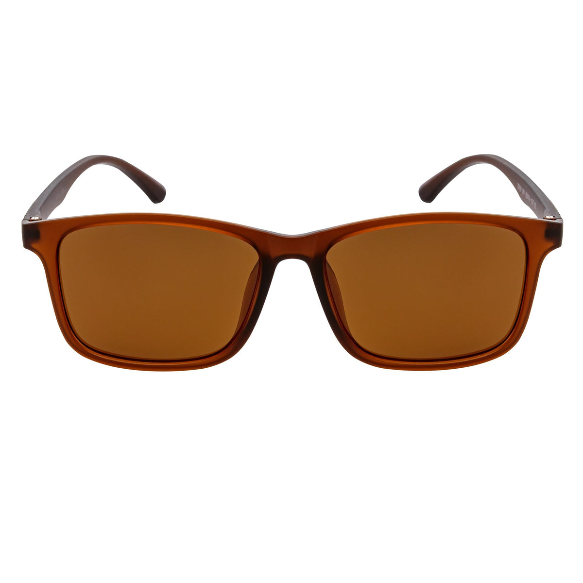 Morspecs commuter polarized horn-rimmed sunglasses with matte brown frame and amber lenses, stylish and protective eyewear