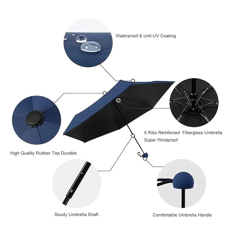 Compact Travel Mini Umbrella Uv Protection Capsule Umbrella 5 Fold Ultra Lightweight Sunshade Umbrellas Protable Manual - BACKUPMYFILESNOW.COM®