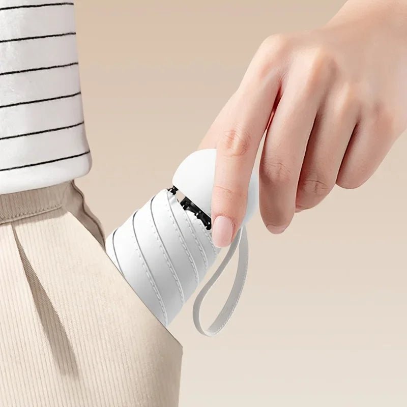 Compact Travel Mini Umbrella Uv Protection Capsule Umbrella 5 Fold Ultra Lightweight Sunshade Umbrellas Protable Manual - BACKUPMYFILESNOW.COM®