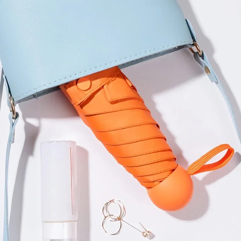 Compact Travel Mini Umbrella Uv Protection Capsule Umbrella 5 Fold Ultra Lightweight Sunshade Umbrellas Protable Manual - BACKUPMYFILESNOW.COM®