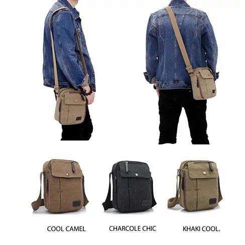 COOL & CHIC Casual Canvas Crossbody - BACKUPMYFILESNOW