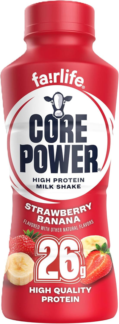 Core Power High Protein Chocolate Shake in 14 fl oz bottle, a nutritious protein drink with 26g protein from Core Power.