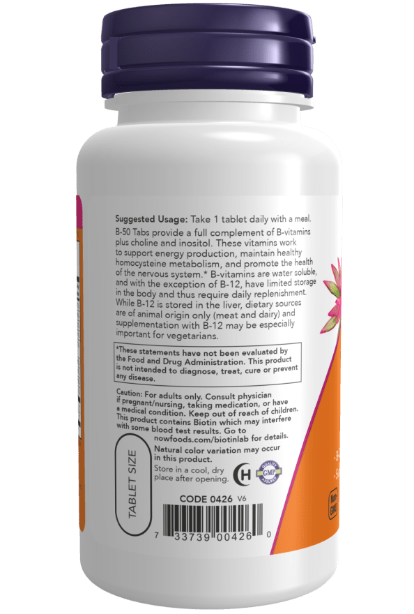 Country Life B-50 Vitamins & Supplements bottle with 250 tablets, showing the label and product packaging for B-50 tablets.