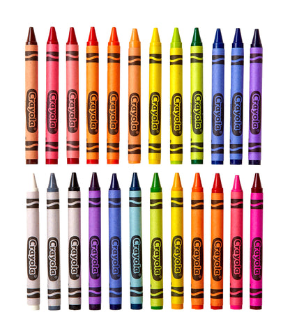Crayola Crayons bulk pack with 24 packs of 24 classic-color crayons, ideal for school classroom supplies and creative projects.